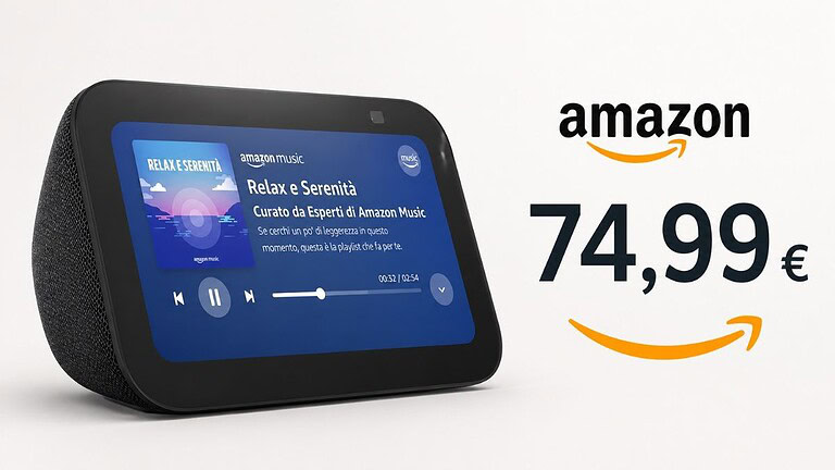 Echo Show 5 in offerta su Amazon: nuovo modello a prezzo stracciato