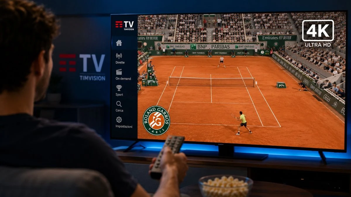 TIMVISION, arriva il Roland-Garros: diretta, 4K e una novità imperdibile