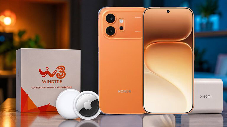WindTre: AirTag 2 a rate, Honor 600 5G in bundle e novità Xiaomi
