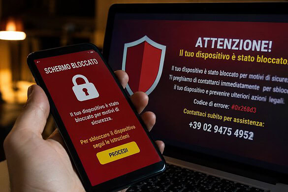Truffa dello schermo bloccato: fate molta attenzione, ruba i vostri dati