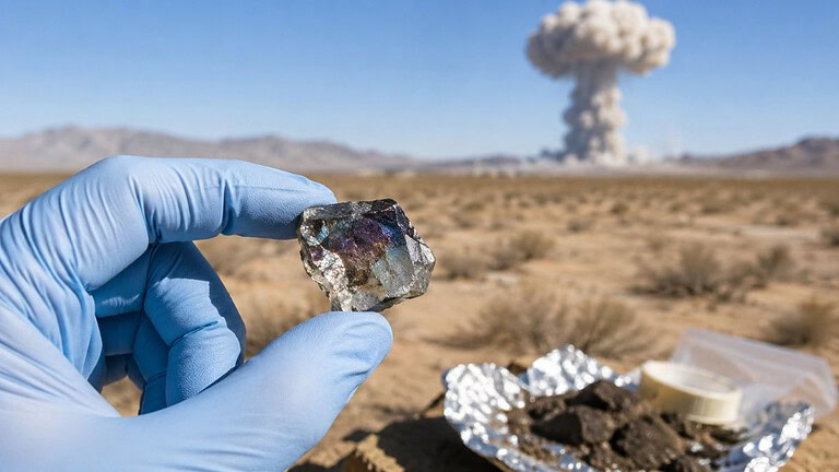 Cristallo anomalo scoperto nel vetro radioattivo di Trinity: ecco cosa rivela