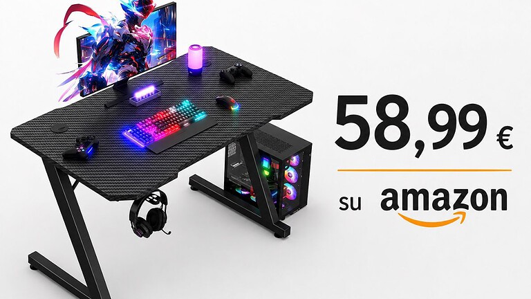 JUMMICO scrivania gaming a meno di 50€: prezzo minimo storico su Amazon