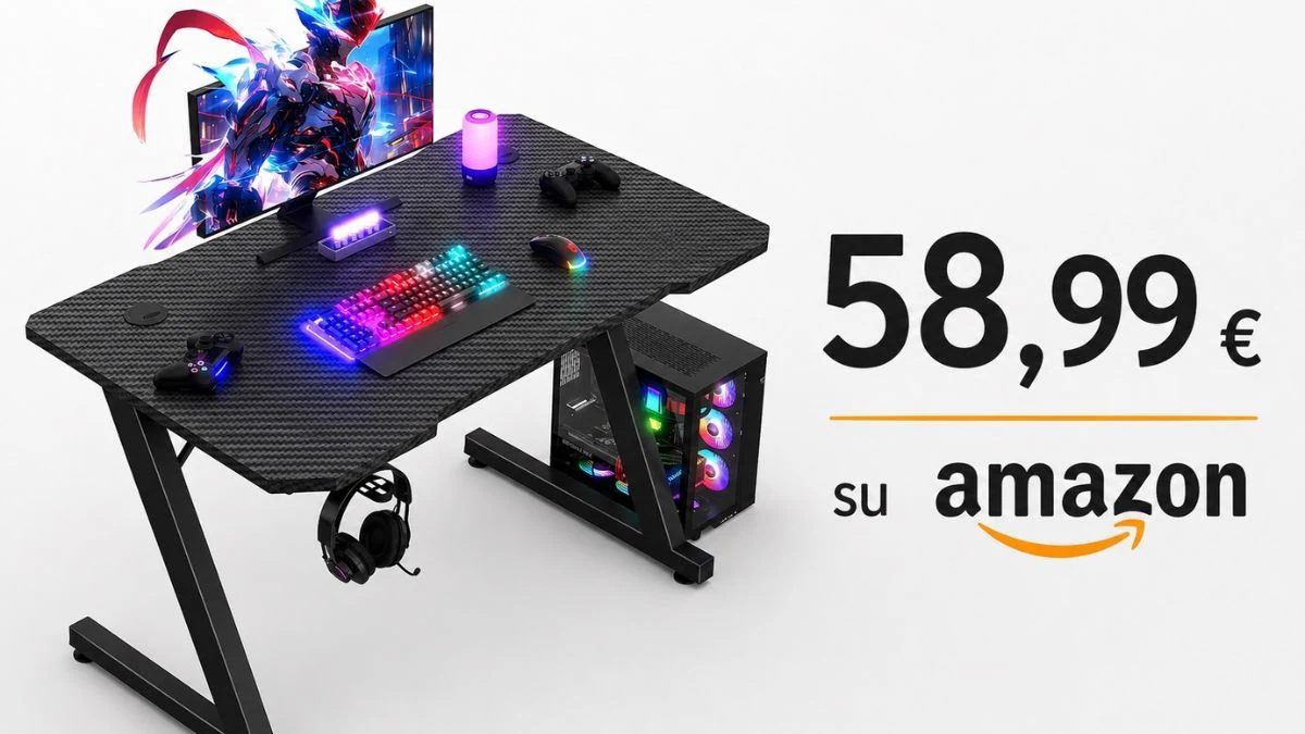 JUMMICO scrivania gaming a meno di 50€: prezzo minimo storico su Amazon