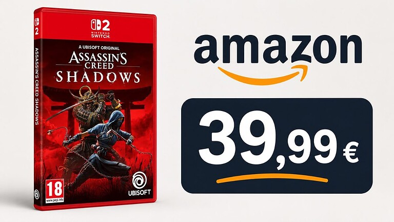 Assassin's Creed Shadows per Switch 2 in offerta su Amazon: sconto del 33%