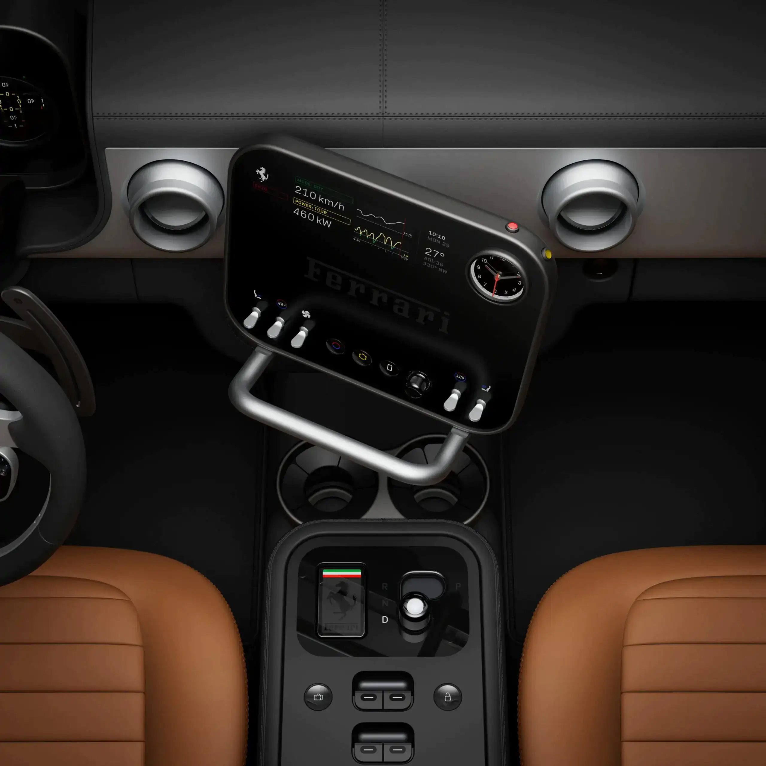 Ferrari Luce: il cruscotto a strati OLED è fatto da Samsung Display