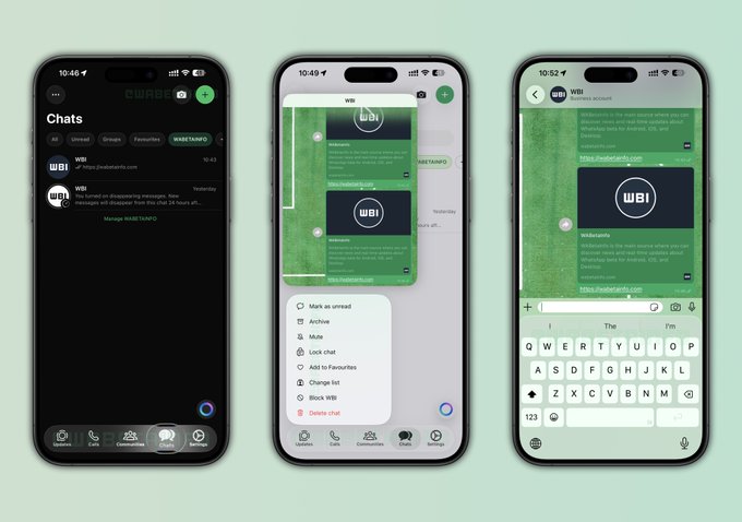 WhatsApp Liquid Glass