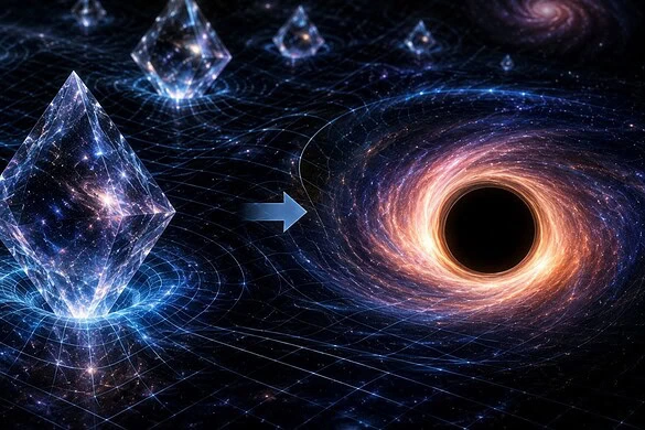 Cristalli dello spaziotempo: l’ultimo segreto prima del buco nero