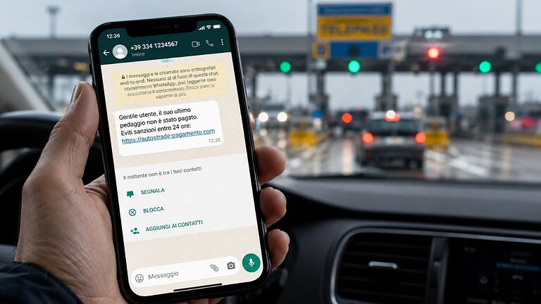 WhatsApp, la truffa del pedaggio autostradale potrebbe fregarvi
