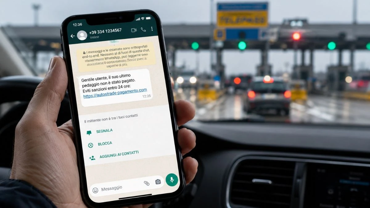 WhatsApp, la truffa del pedaggio autostradale potrebbe fregarvi