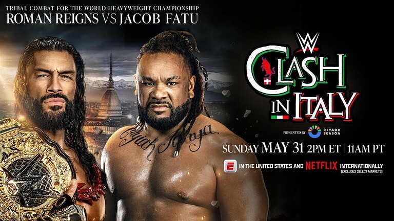 WWE Clash in Italy: primo PLE storico in diretta su Netflix