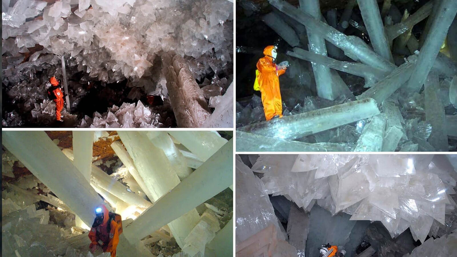 Grotta dei cristalli, i giganti minerali da 11 metri nascosti nel buio