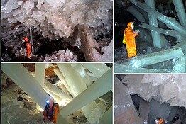 Grotta dei cristalli, i giganti minerali da 11 metri nascosti nel buio