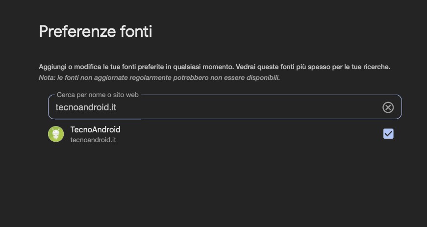 Google Fonti preferite tecnoandroid.it