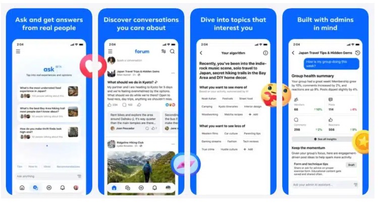 Meta Forum: l'app con AI che rivoluziona i Gruppi Facebook