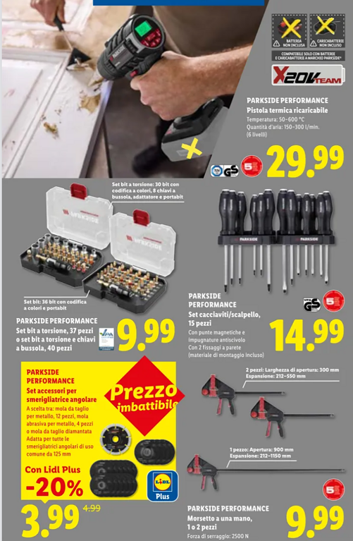 Lidl Parkside Performance - funzionalità