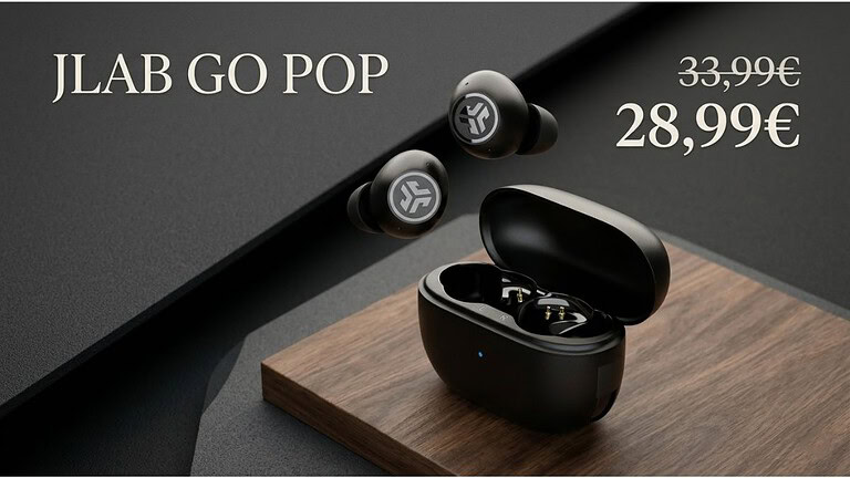 JLab Go Pop: cuffiette Bluetooth con ANC a meno di 29 euro su Amazon