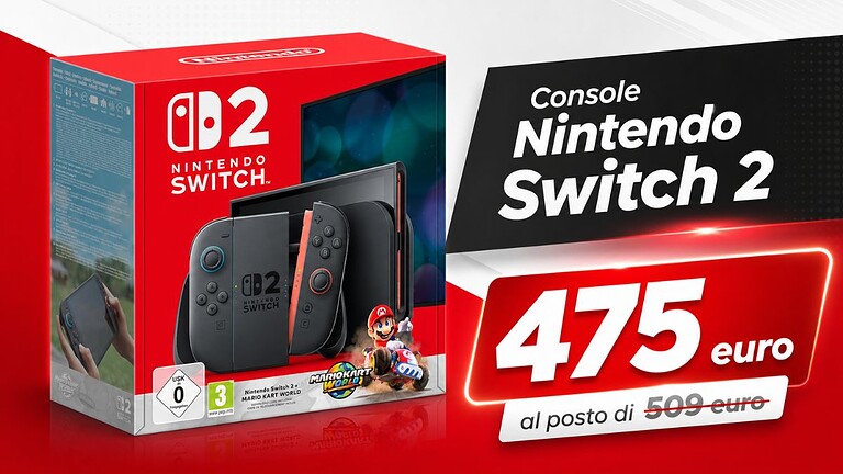 Nintendo Switch 2 su Amazon a prezzo scontato e consegna immediata