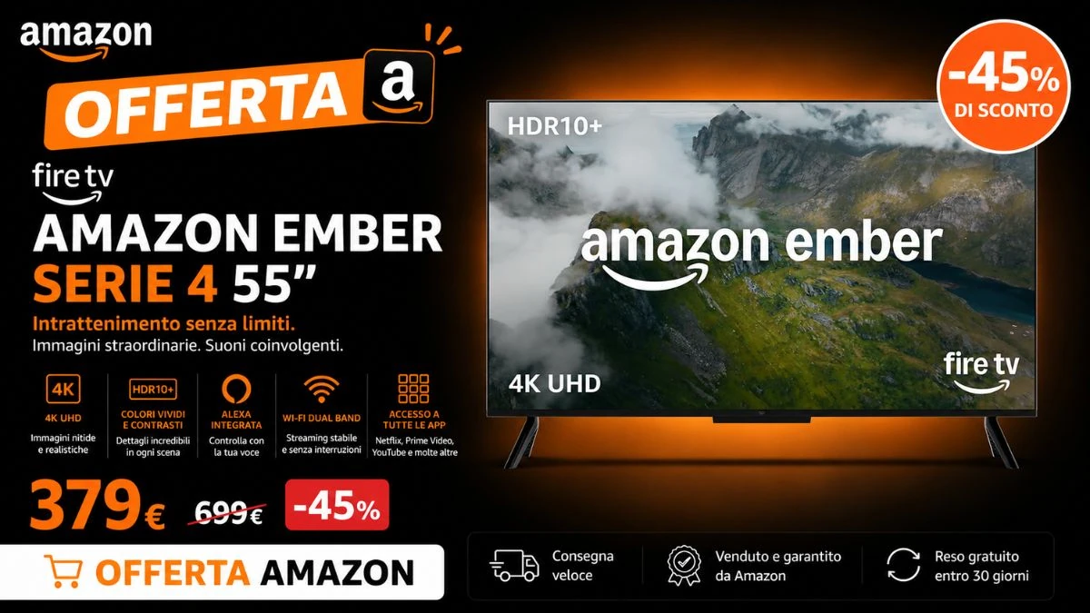Amazon Fire TV Serie 4 55": prezzo mai così basso, conviene?
