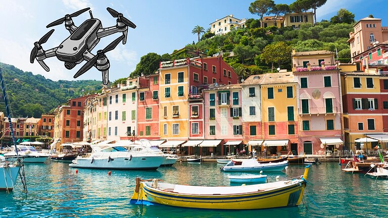 Portofino usa un drone per contare i turisti: ecco come funziona
