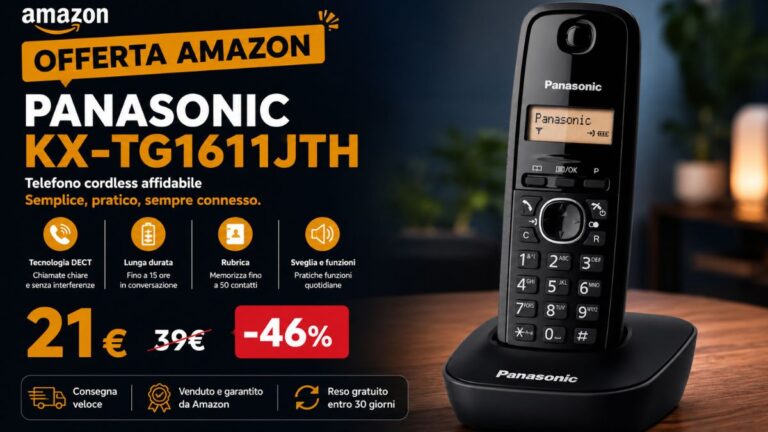 Panasonic KX-TG1611JTH a 21,99 €: un affare da non perdere