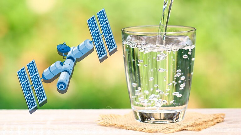 ISS captata con un bicchiere d'acqua: il metodo è assurdo