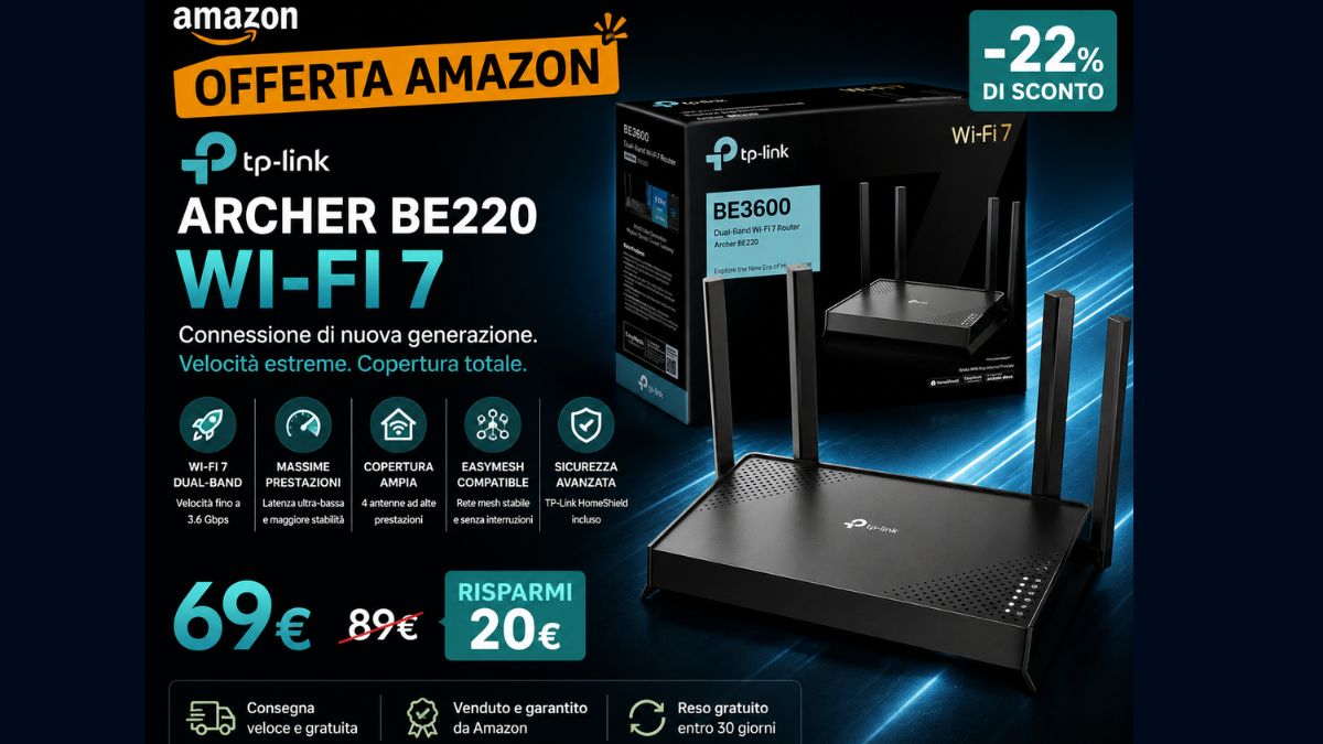 TP-Link Archer BE220: Wi-Fi 7 a un prezzo che non ti aspetti TP-Link Archer BE220: Wi-Fi 7 a un prezzo che non ti aspetti