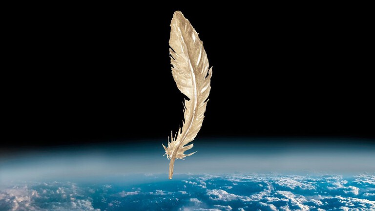 Una penna può orbitare attorno a un essere umano nello spazio?