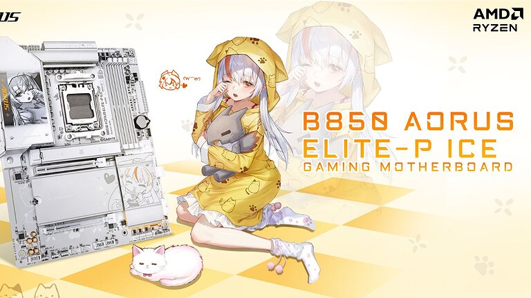 GIGABYTE B850 AORUS ELITE-P ICE: la scheda madre ispirata agli anime con Wi-Fi 7 e DDR5 a 8200 MT/s