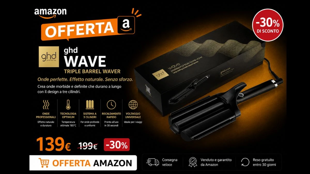 ghd Wave Triple Barrel Waver: prezzo mai visto su Amazon