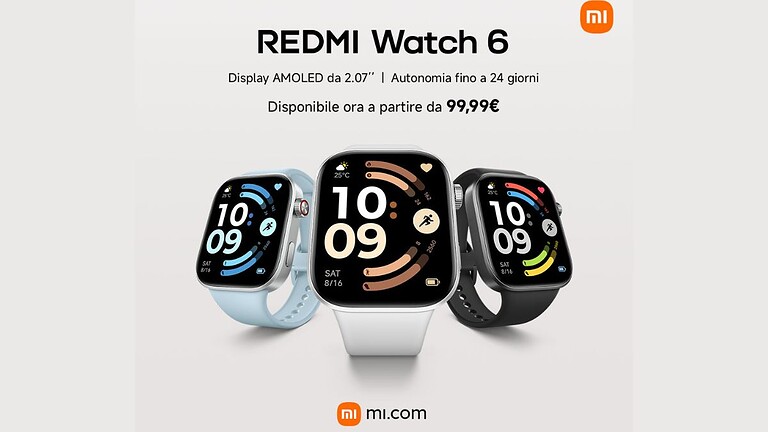 REDMI Watch 6: display da 2,07 pollici, 24 giorni di autonomia e NFC a meno di 120 euro