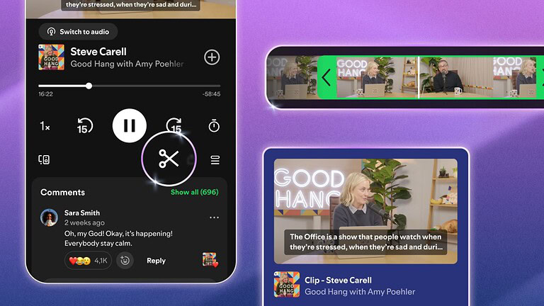 Spotify lancia le clip podcast: taglia e condividi i momenti migliori