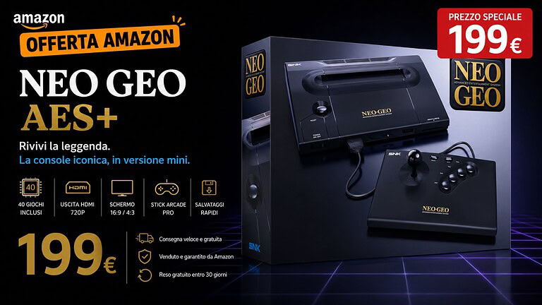 Neo Geo AES+ di nuovo preordinabile su Amazon Italia: fate in fretta