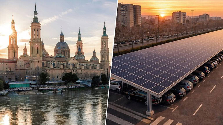 Saragozza trasforma i parcheggi in parchi solari: il progetto - pensiline fotovoltaiche Saragozza