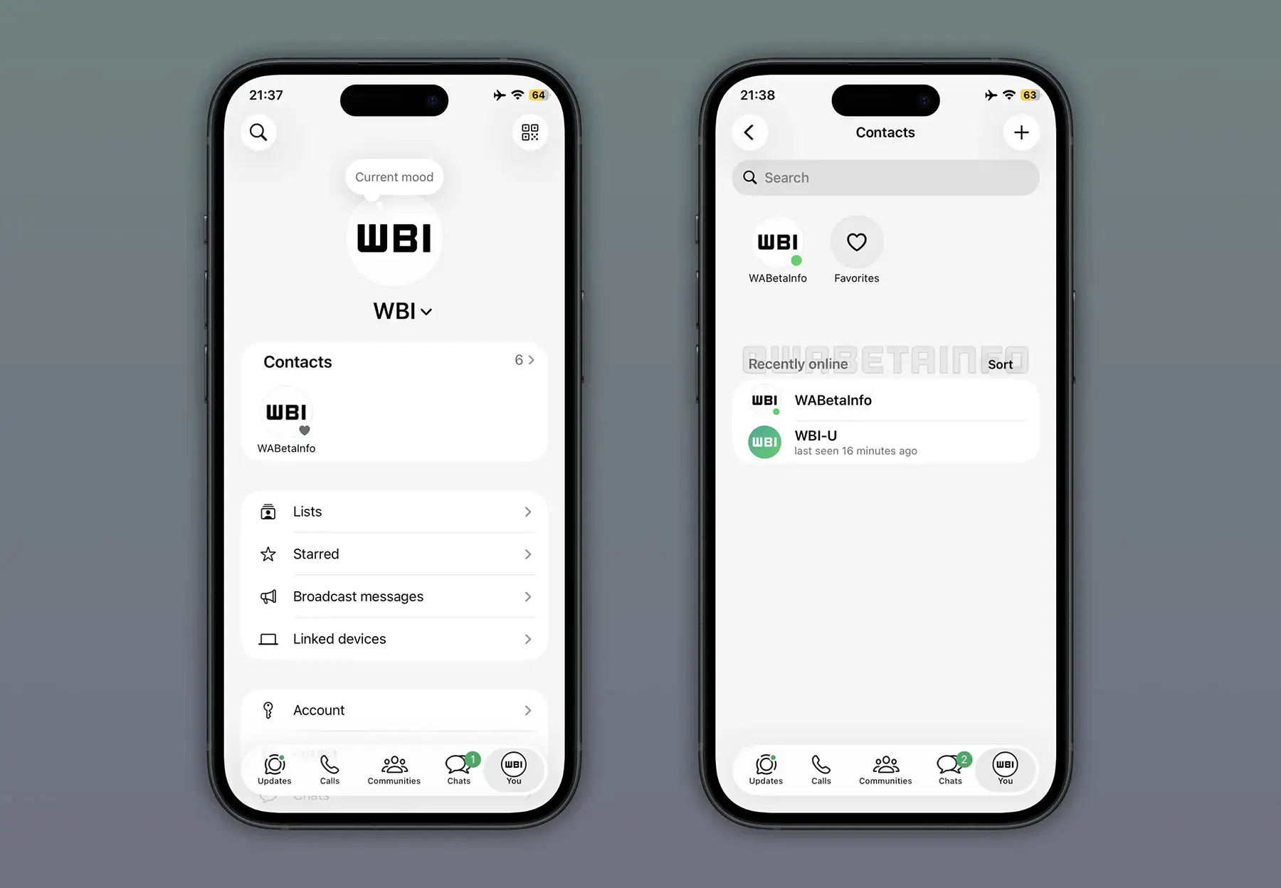 WhatsApp schermata online