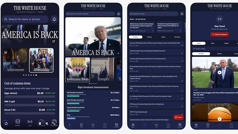 Casa Bianca, l'app obbligatoria con un messaggio inquietante - White House app