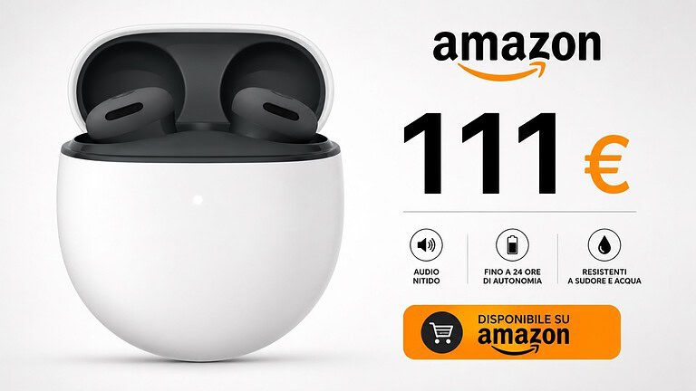 Google Pixel Buds 2a in offerta: ANC e funzioni smart a 111 euro