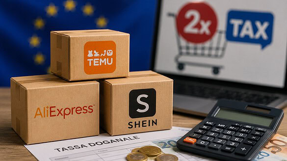 Temu, Shein e AliExpress: doppia tassa sui pacchi dal 1° luglio