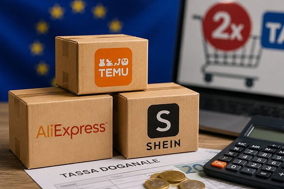 Temu, Shein e AliExpress: doppia tassa sui pacchi dal 1° luglio