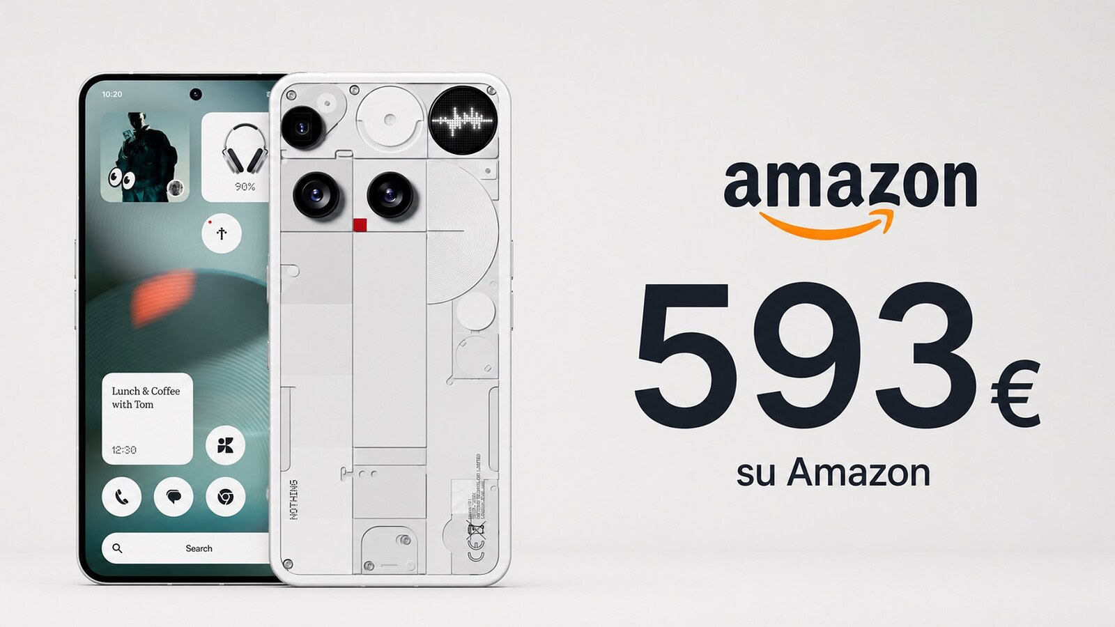 Nothing Phone (3) crolla di prezzo su Amazon: ecco quanto costa