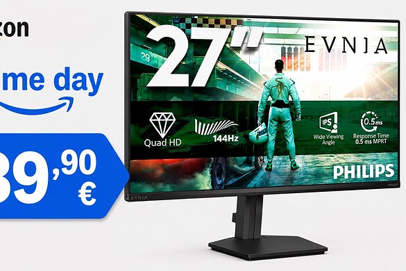 Monitor Philips Evnia WQHD 27″ a 139€: gaming 144 Hz in offerta ai Prime Day