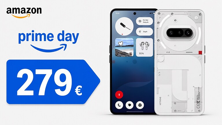Nothing Phone (3a) al minimo storico su Amazon: -20% ai Prime Day