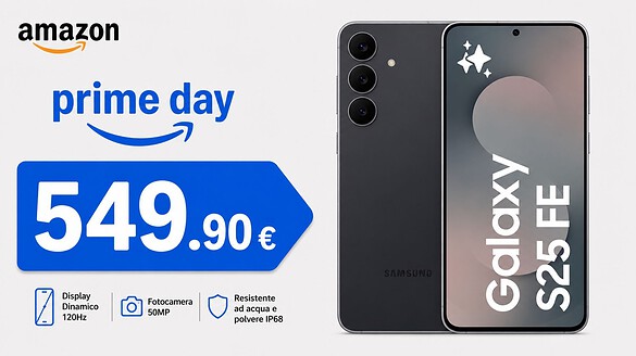 Samsung Galaxy S25 FE crolla di prezzo su Amazon: sconto del 34%