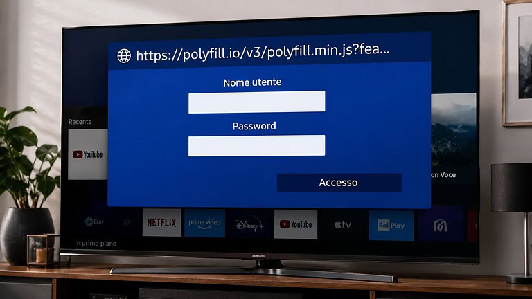 Smart TV Samsung, pop-up sospetto chiede nome utente e password: cosa fare