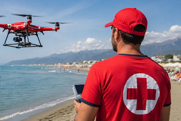 Forte dei Marmi, droni bagnino in spiaggia per soccorsi più rapidi in mare