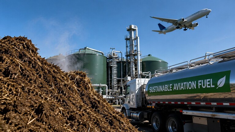 Letame trasformato in carburante per aerei: la scommessa parte dalla California