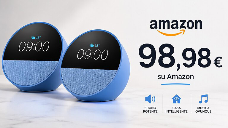 Amazon Echo Spot: doppia confezione al minimo storico con il Prime Day