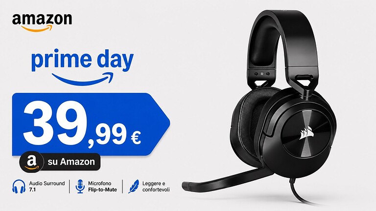 Corsair HS55 Surround in offerta su Amazon al minimo storico: -50%
