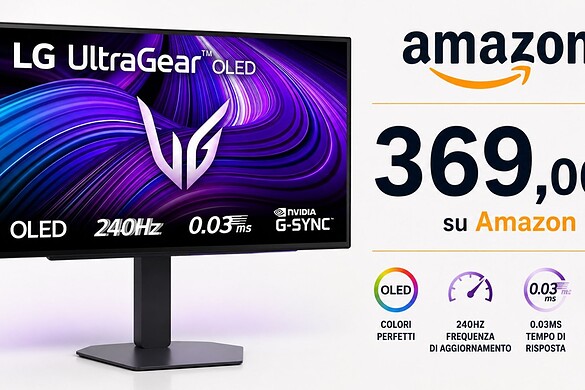 LG UltraGear OLED 27GX704A: monitor gaming 240Hz sotto i 370€