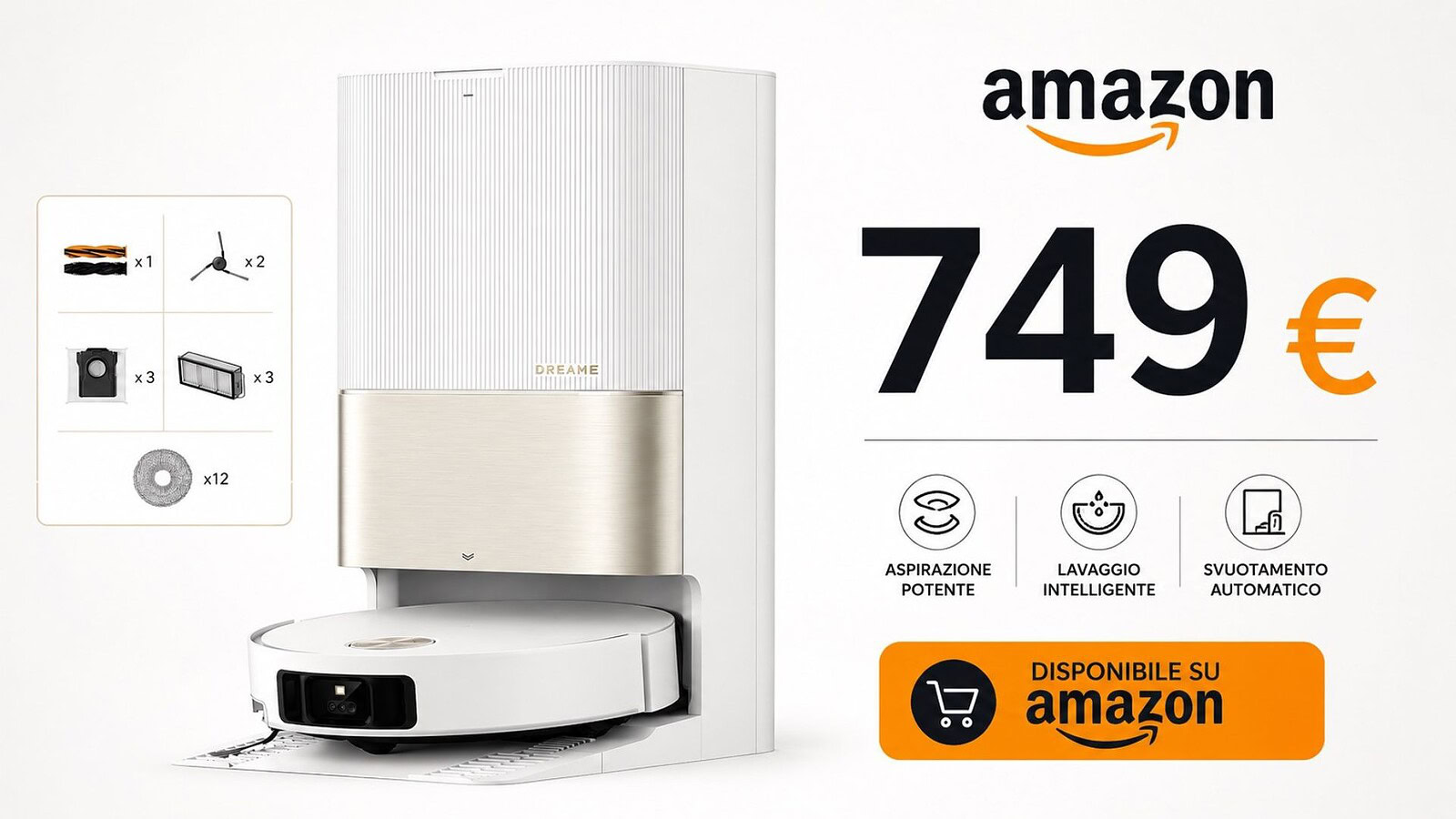Dreame X50 Ultra Complete al minimo storico su Amazon: 749 euro