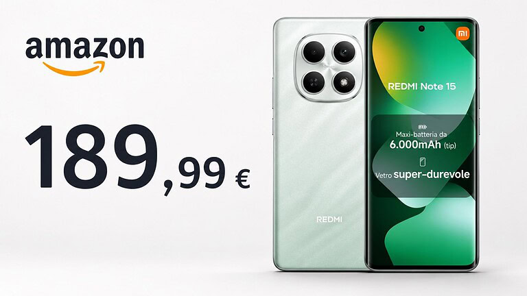 Redmi Note 15 crolla sotto i 190 euro su Amazon: AMOLED e 108 MP